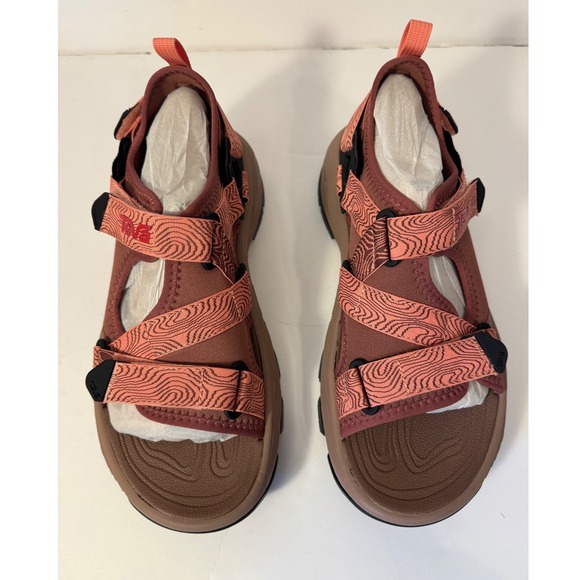 Teva Grandview Max Sandals Women 8 MahoganyCoral Hiking Trail Vibram 1166230 NEW - Picture 4 of 7